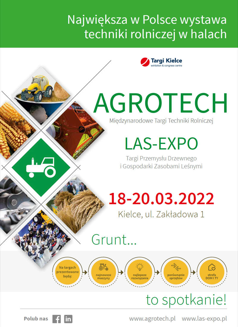 Plakat Targi AGROTECH Kielce 2022